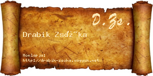 Drabik Zsóka névjegykártya